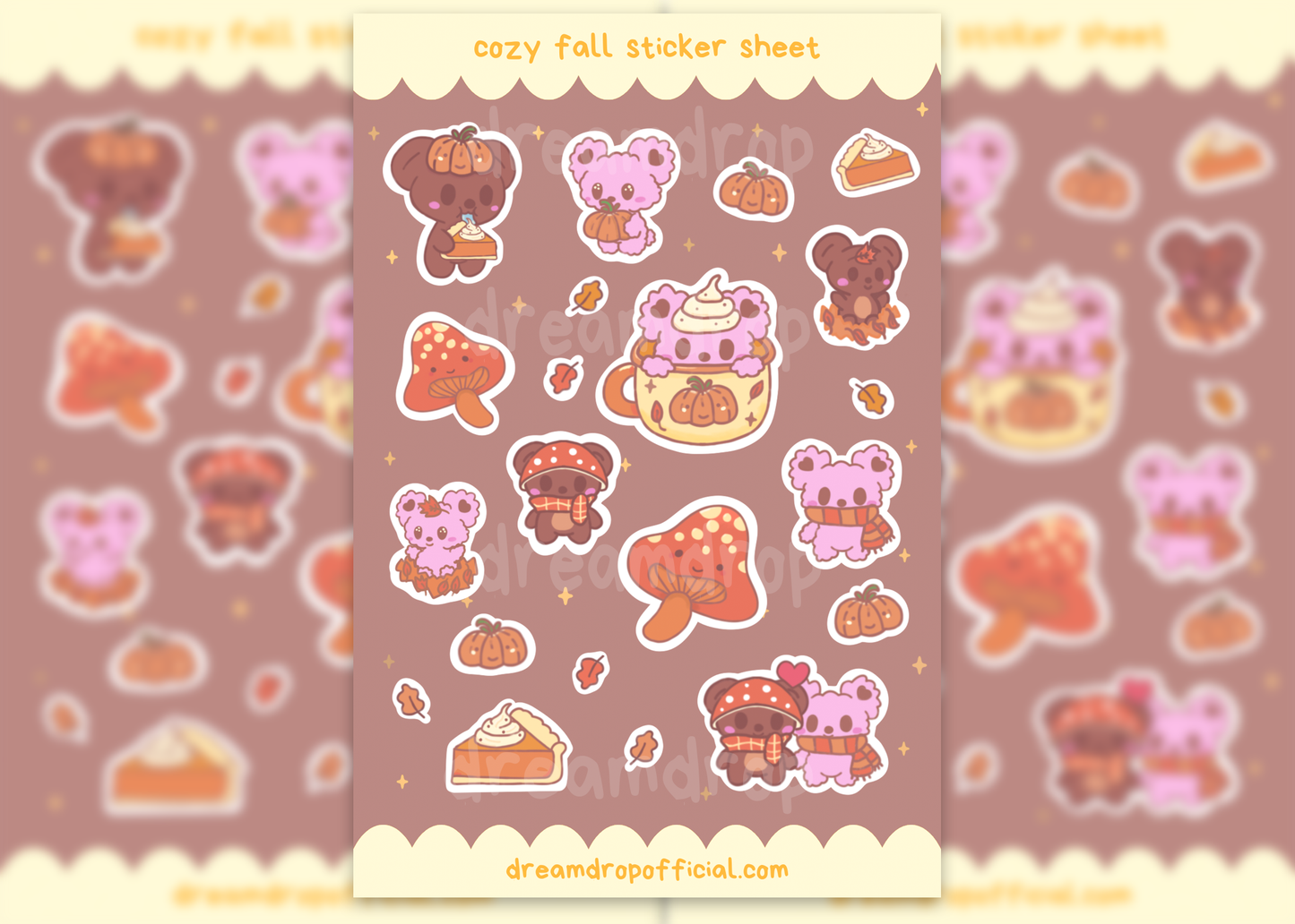 Cozy Fall 2 Pin + Sticker sheet Bundle
